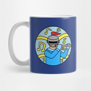 Cute knight playing flute Mug